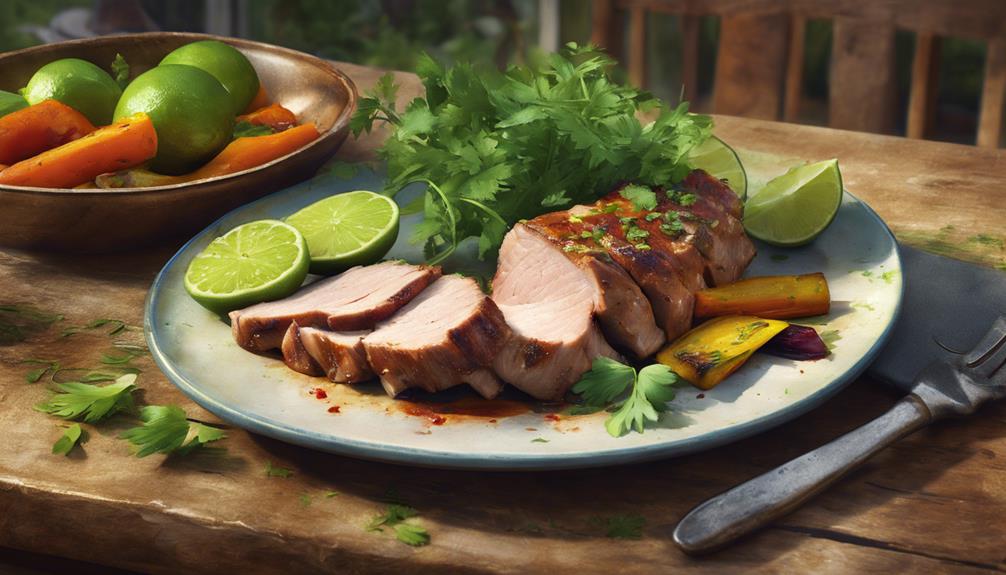 delicious pork with zesty flavors