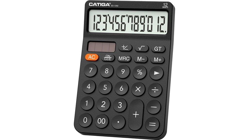 12 digit large lcd calculator