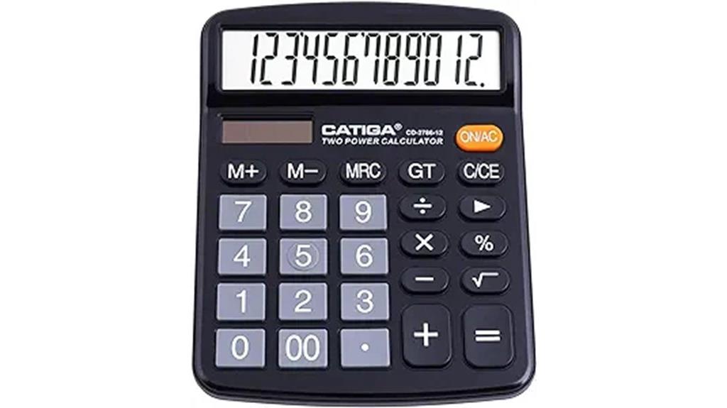 12 digit solar calculator