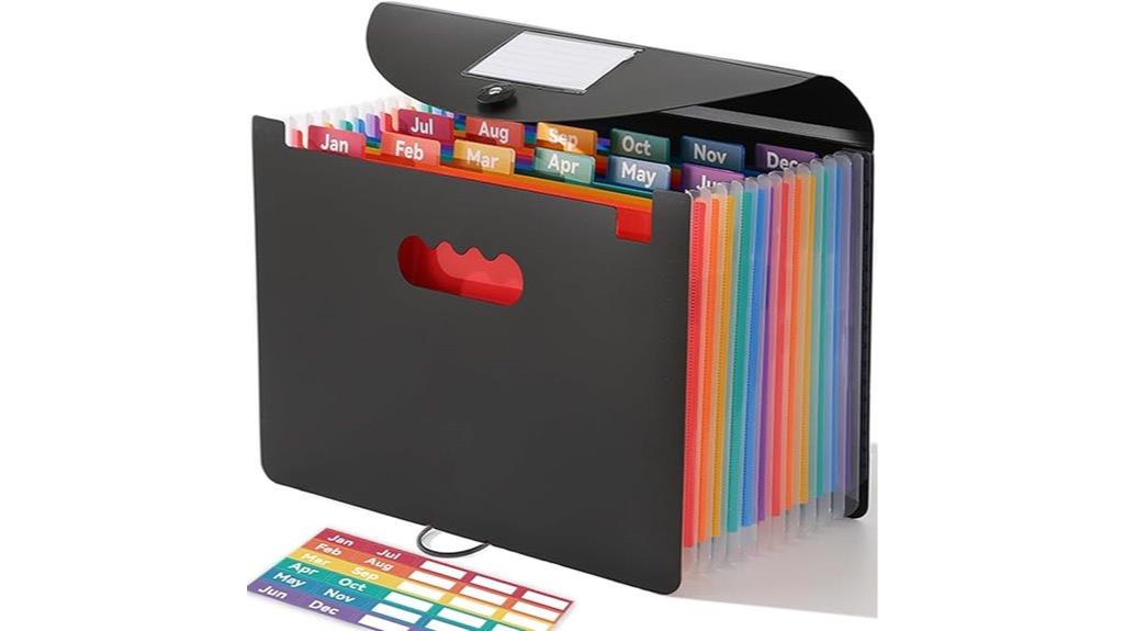 12 pocket accordion bill organizer