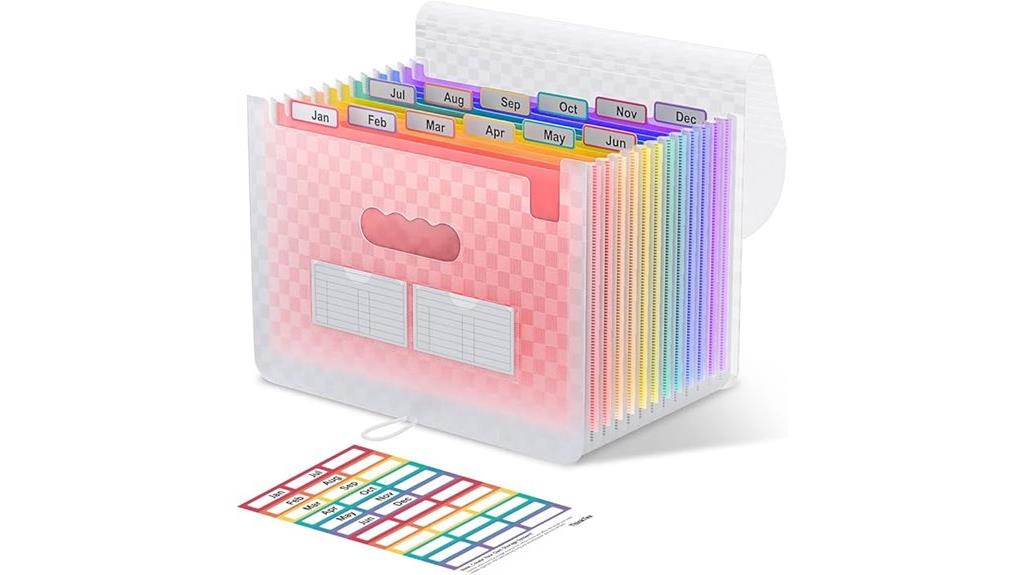 12 pocket file organizer