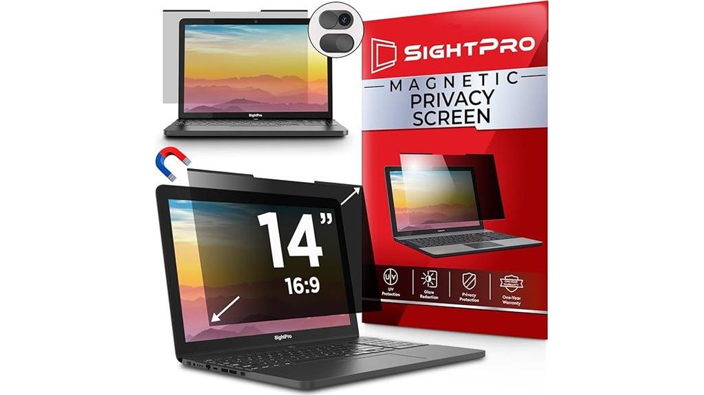 14 inch magnetic privacy screen