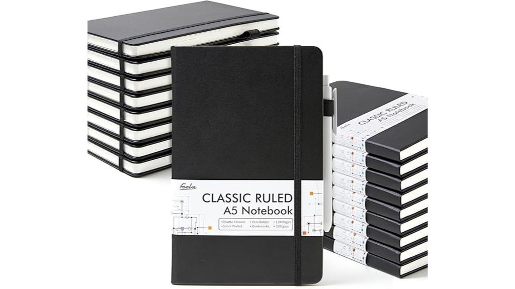 18 pack black journals