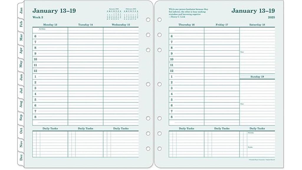 2025 weekly planner monarch