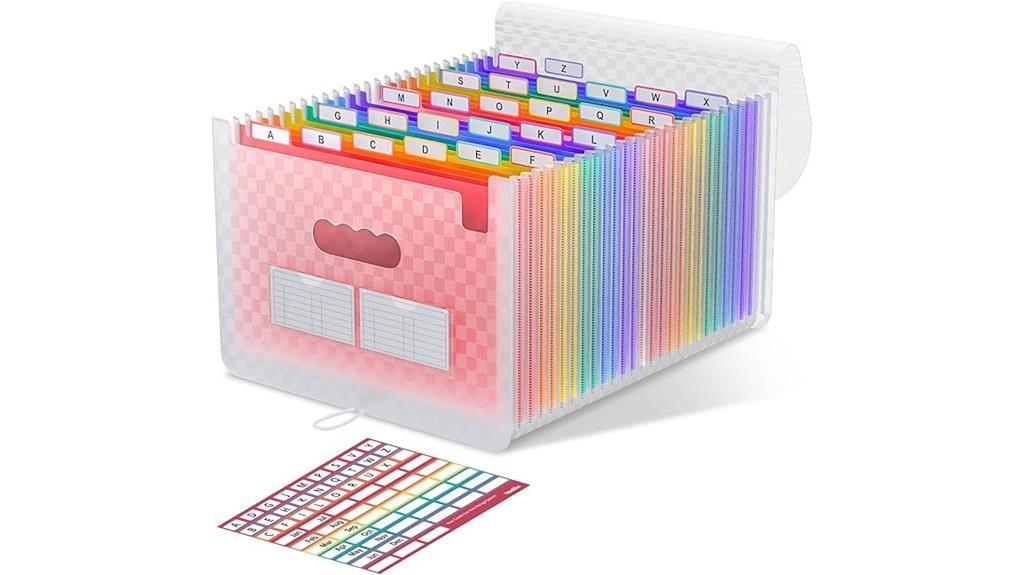26 pocket accordion file