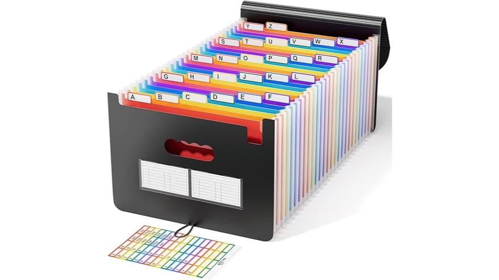 26 pocket accordion organizer