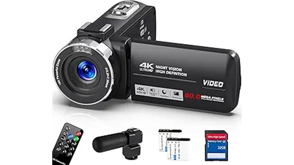 4k camcorder with microphone