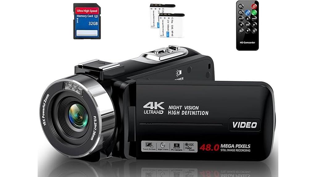 4k vlogging camera with zoom
