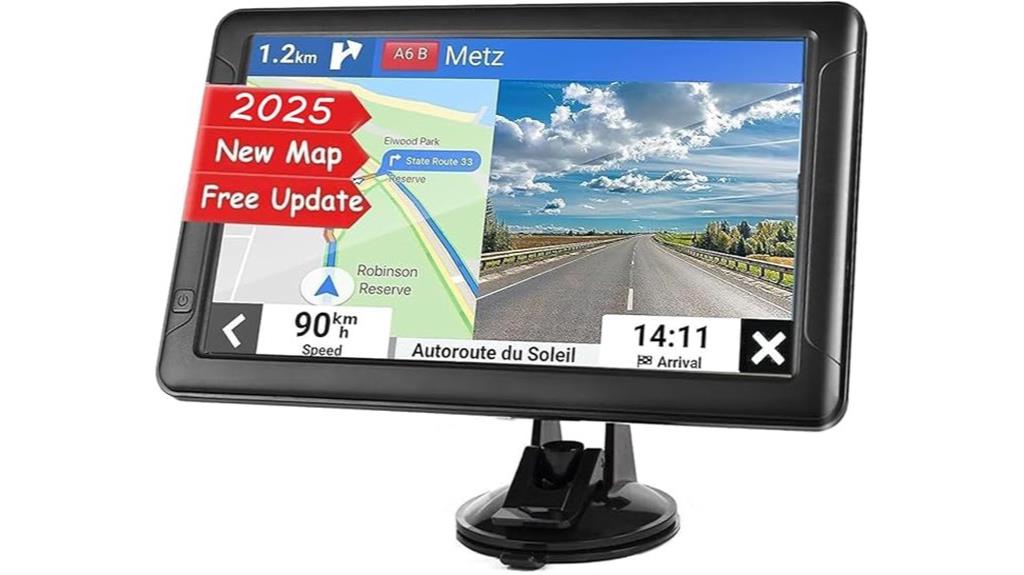 9 inch gps with lifetime maps