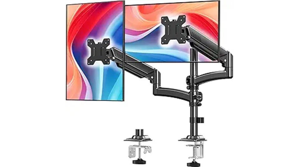 adjustable dual monitor mount