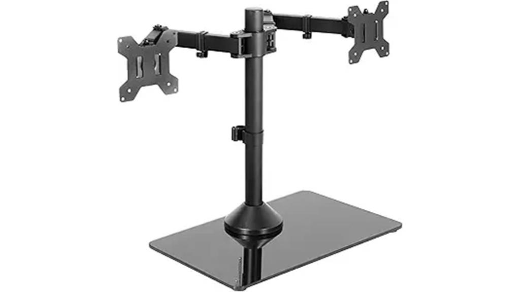 adjustable glass desk mount