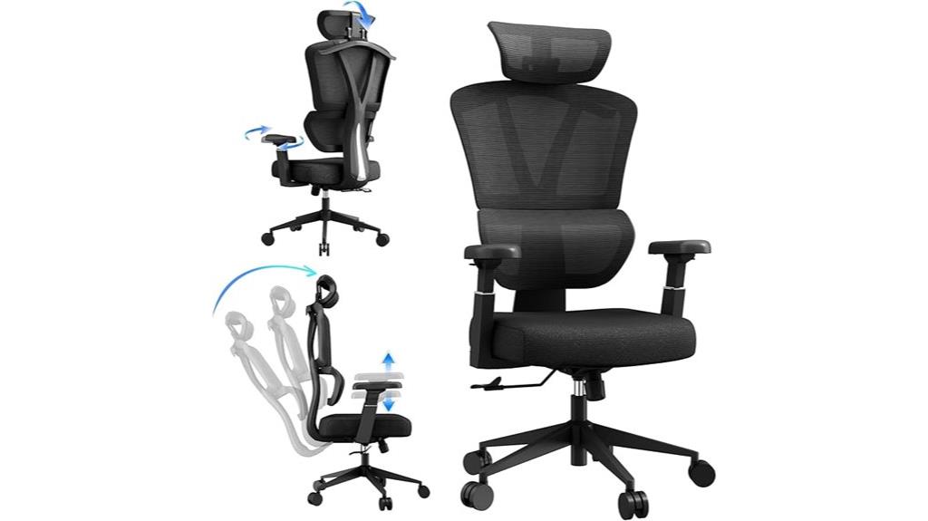 adjustable lumbar support chair