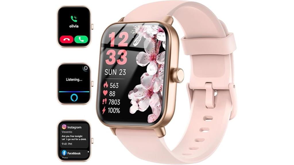 alexa enabled waterproof fitness smartwatch