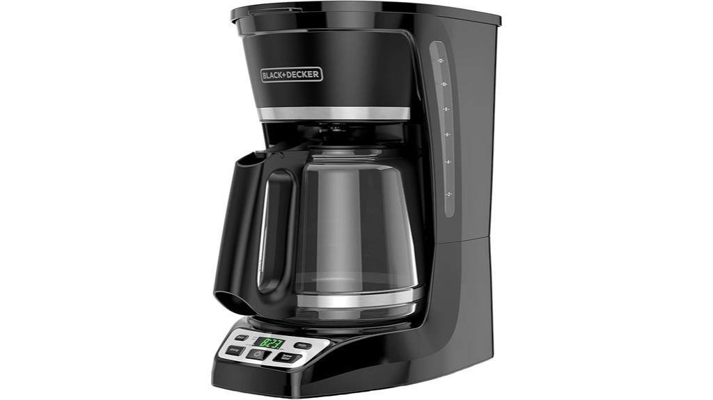 black coffeemaker programmable black