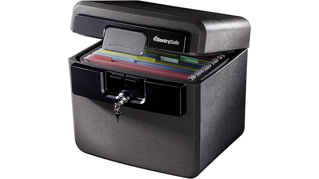 black fireproof waterproof safe