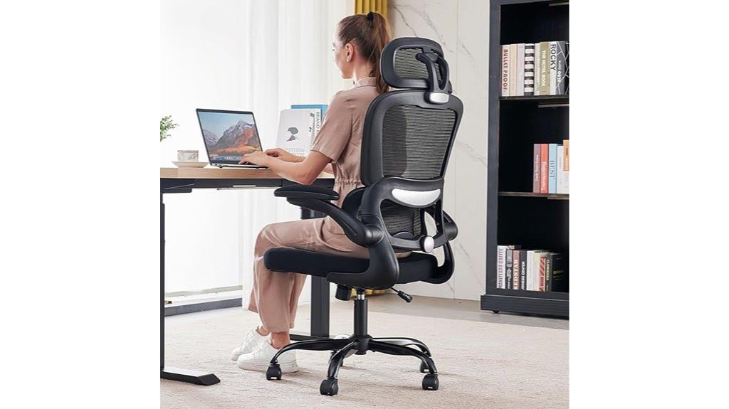 black high back mesh chair