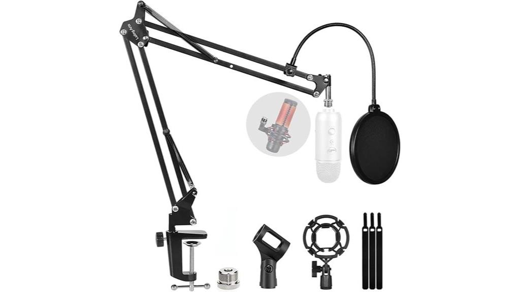 blue yeti quadcast mic stand