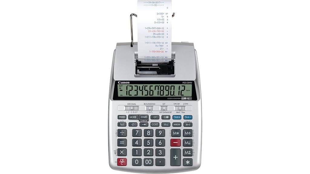 canon printing calculator model