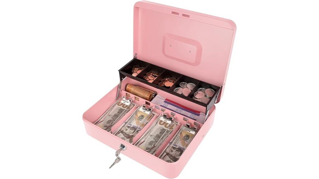 cash box with tray