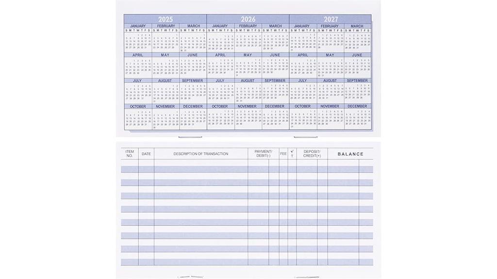 checkbook register set