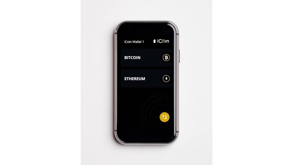 color touchscreen crypto wallet