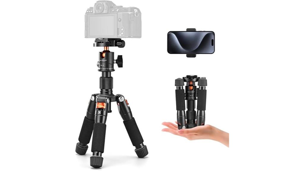 compact desktop tripod with ball head