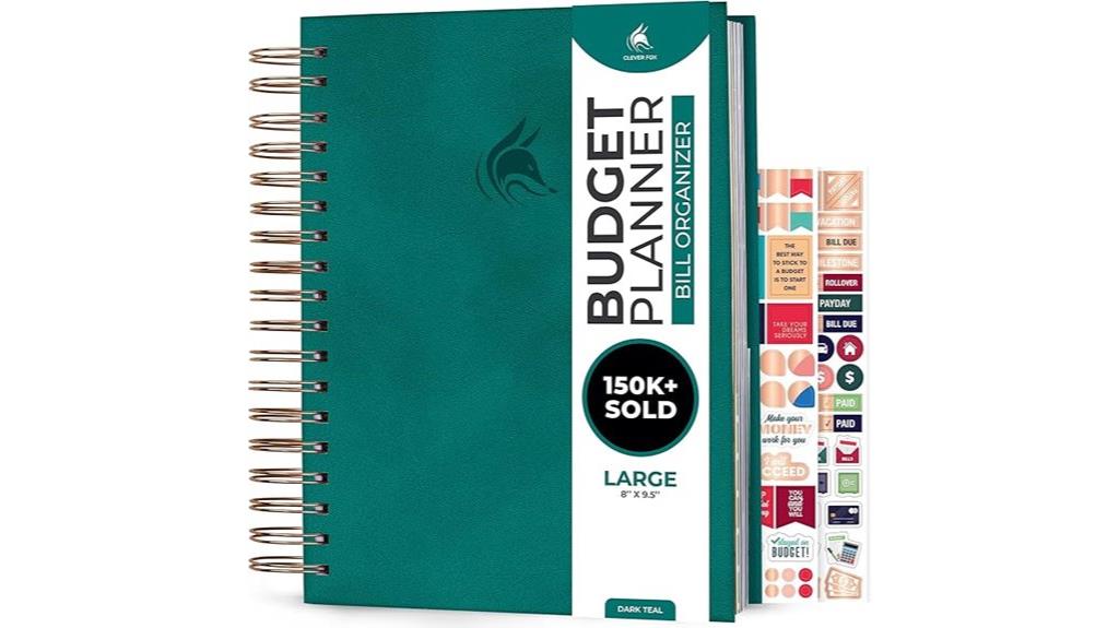 dark teal budget organizer
