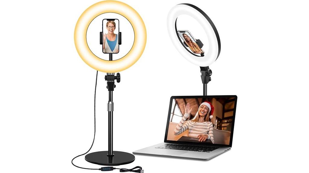 desk stand selfie light