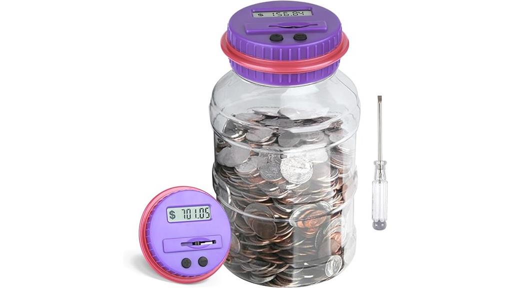 digital coin counting bank