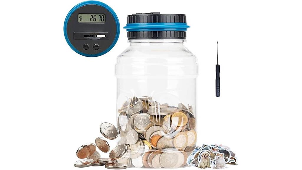 digital coin counting bank