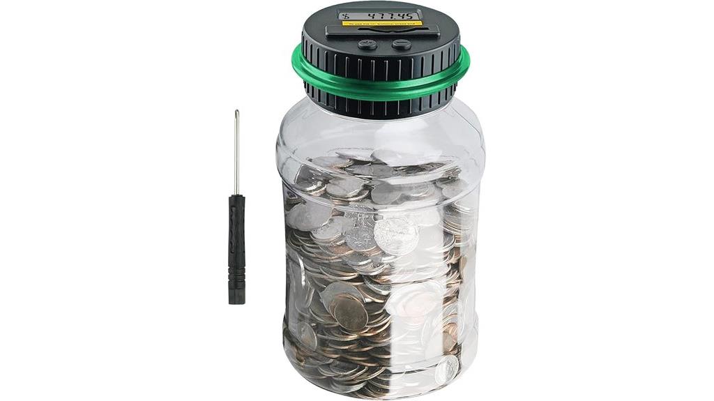 digital coin counting piggy bank