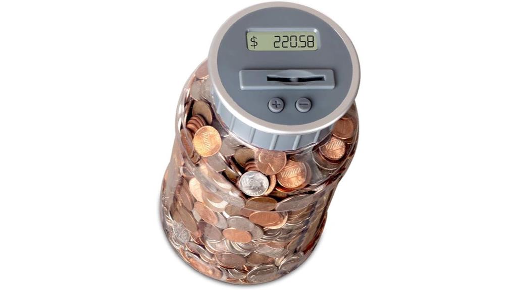 digital coin counting piggy bank