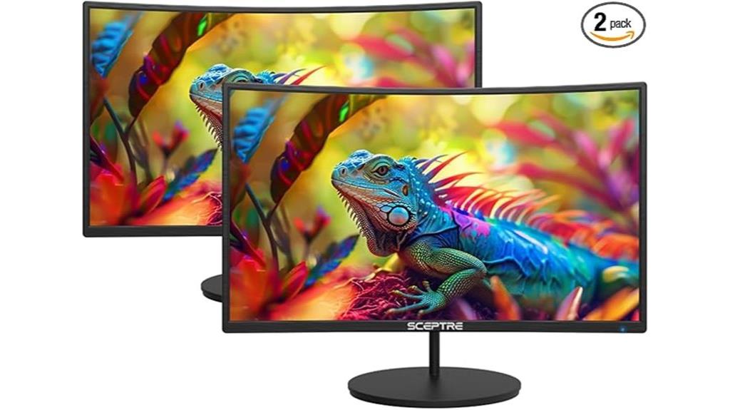 dual 24 inch curved monitors