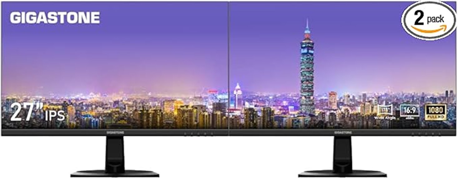 dual 27 inch ips monitors