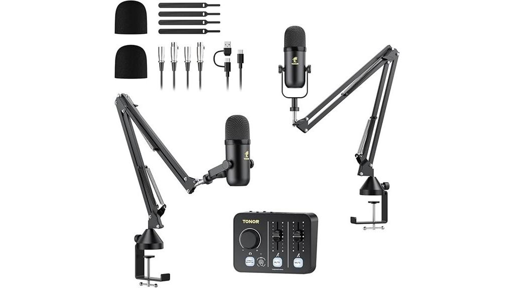 dual microphone podcast bundle