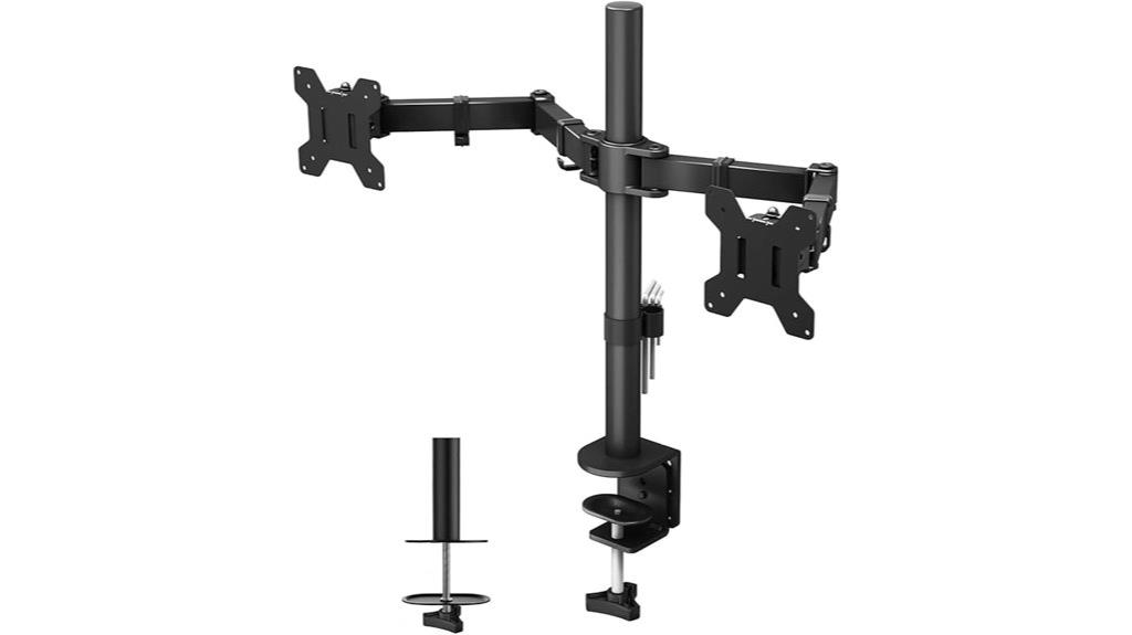 dual monitor desk mount