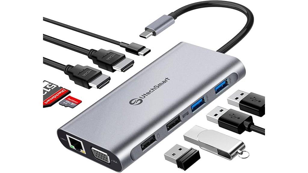 dual monitor usb c dock