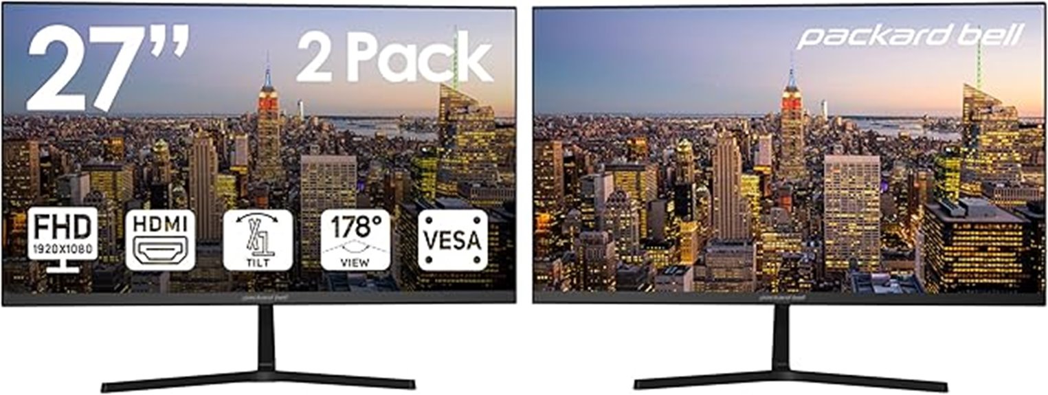 dual pack 27 inch monitors