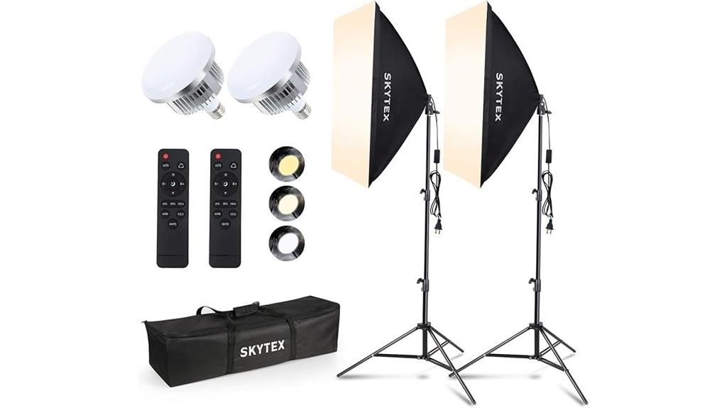 dual skytex softbox lighting