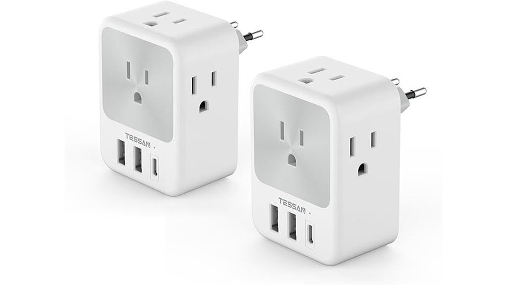 dual usb european adapter