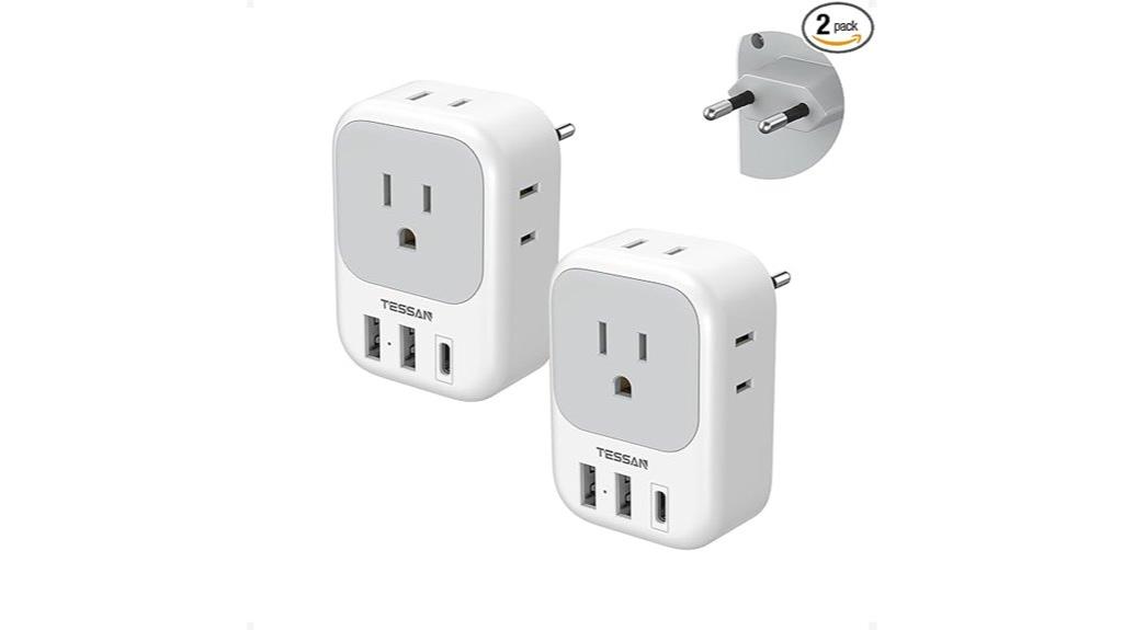 dual usb european adapters
