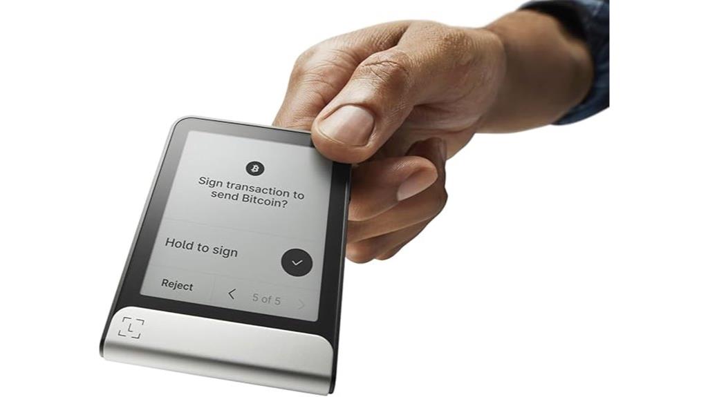 e ink touchscreen crypto wallet