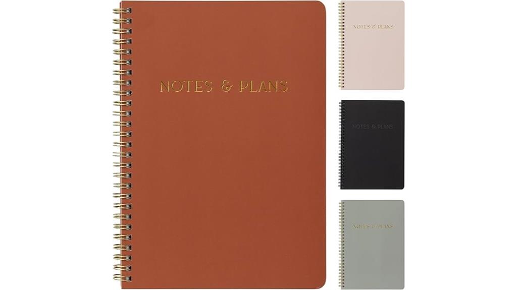 elegant daily schedule notebook