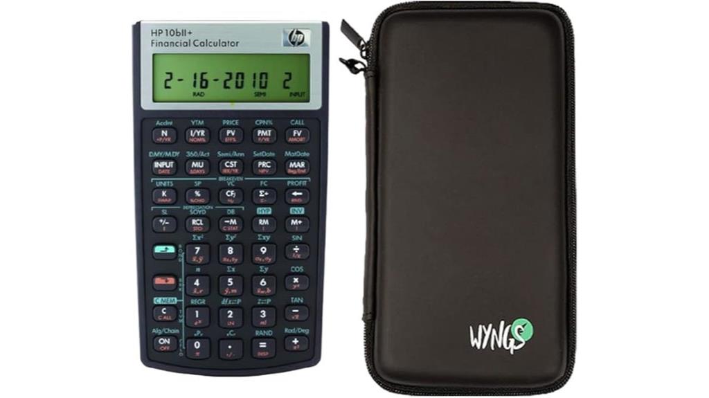 financial calculator with case