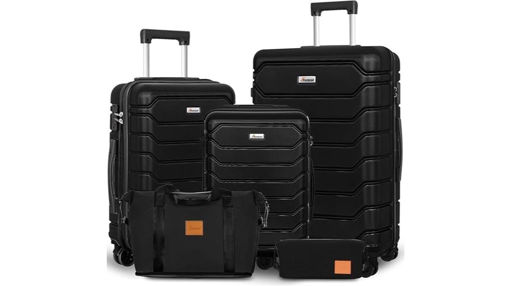 five piece luggage set