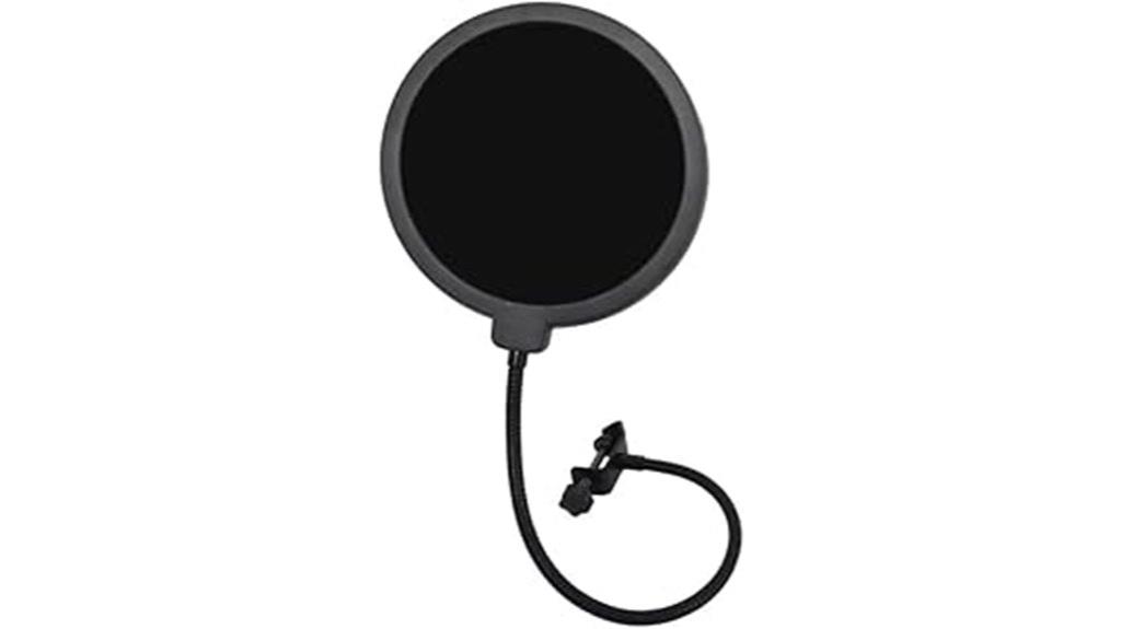flexible microphone pop filter