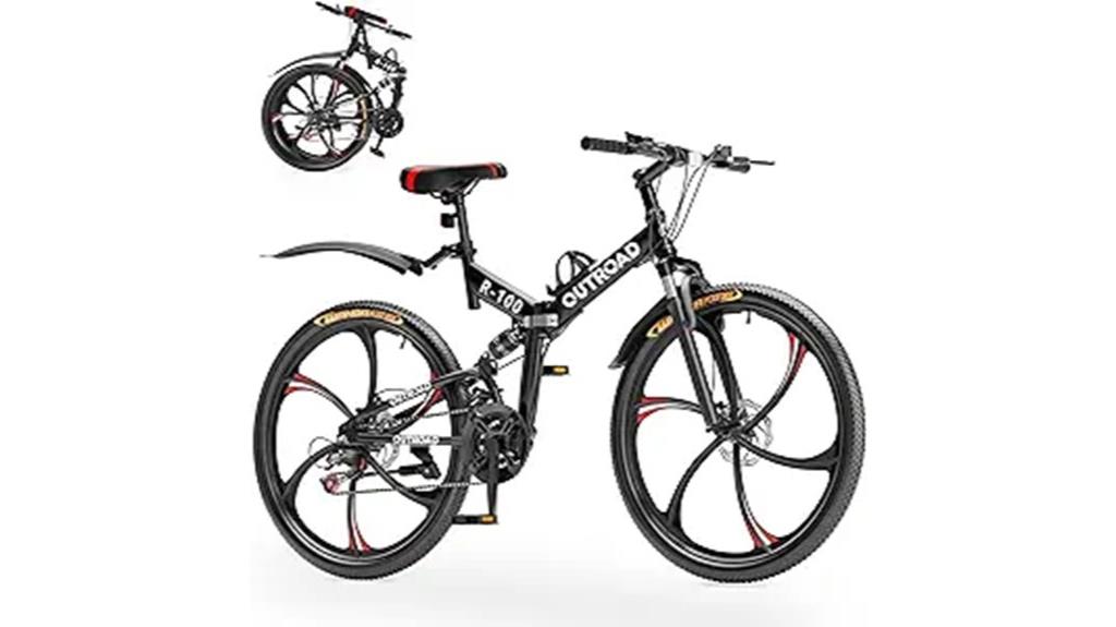folding mountain bike features