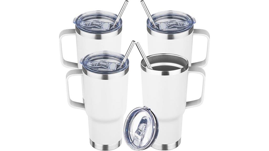 four pack stainless tumblers