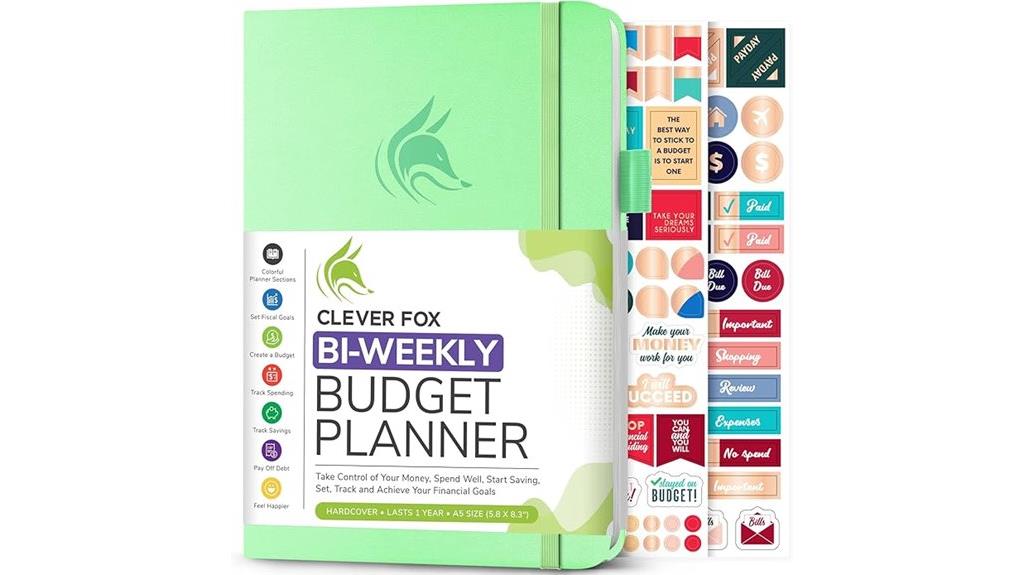 green budget planner cover