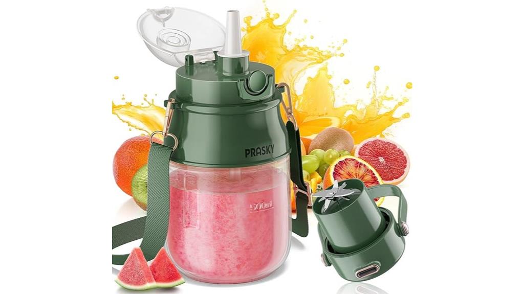 green usb rechargeable blender
